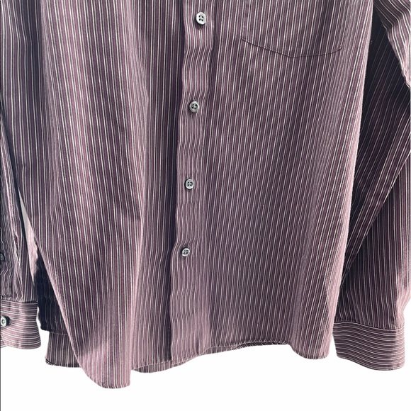 Van Heusen Studio Button Up Striped Slim Shirt M - Picture 3 of 6